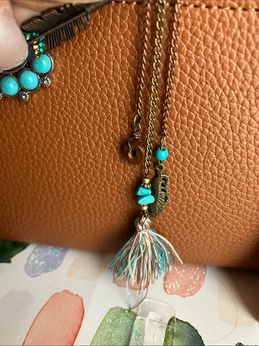 Turquoise &Silver-Tone Earring Set, 8 Unique Hair Pins, Bracelet& Bead Jewelry